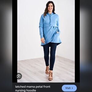Latched Mama Cornflower Blue Nursing Hoodie